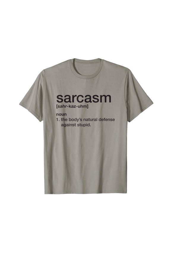 Funny Sarcasm Definition T-Shirt - Light Grey Humor Tee for Casual Wear