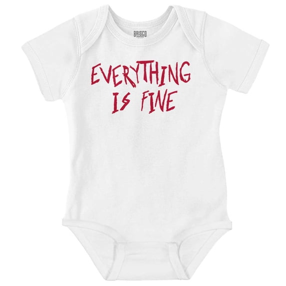 Funny Sarcastic Everything Is Fine Romper Boys or Girls Infant Baby Brisco Brands NB
