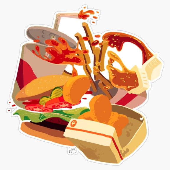 Funny Sarcastic Feedback Label Rest In Peace Lunch Broken Lunchbox Sad Emoji Decal For Phone Case Sticker