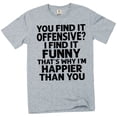 thumbnail image 1 of Funny Sarcastic I found it funny Humorous tee shirt gift birthday tee (4X-Large Grey), 1 of 6