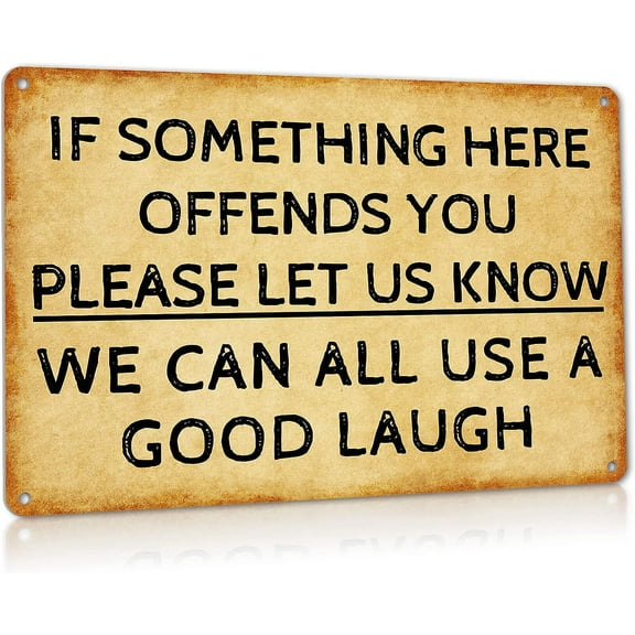 Funny Sarcastic Man Cave Decor Bar Metal Tin Signs Aluminum Garage Wall Decorations A Good Laugh 12 x 8 Inches