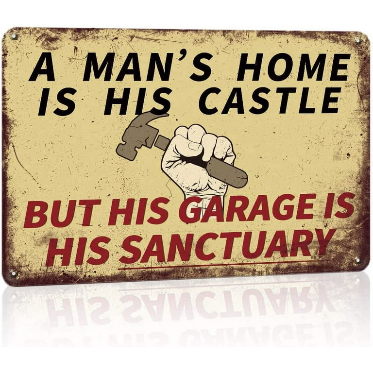 Funny Sarcastic Metal Signs for Garage, Man Cave Home Bar Sign