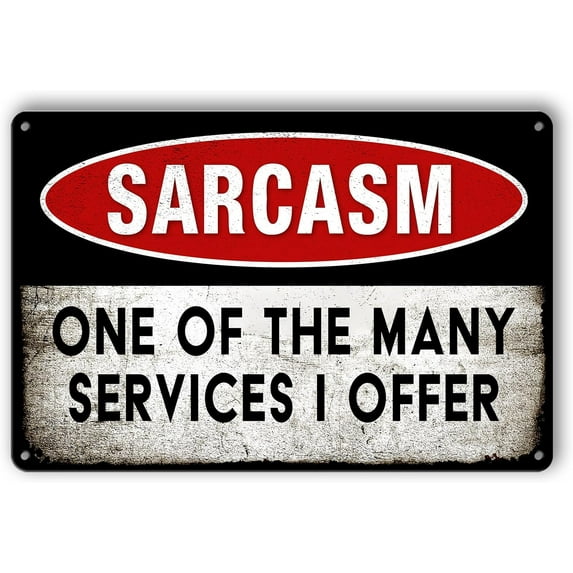 Funny Sarcastic Metal Tin Sign Man Cave Decor For Men Vintage Garage Sign Wall Decor Bar Signs For Home Bar Sarcasm Sign Dad's Garage Rules Metal Sign Sarcasm One Of The Many Services I Offer Sig