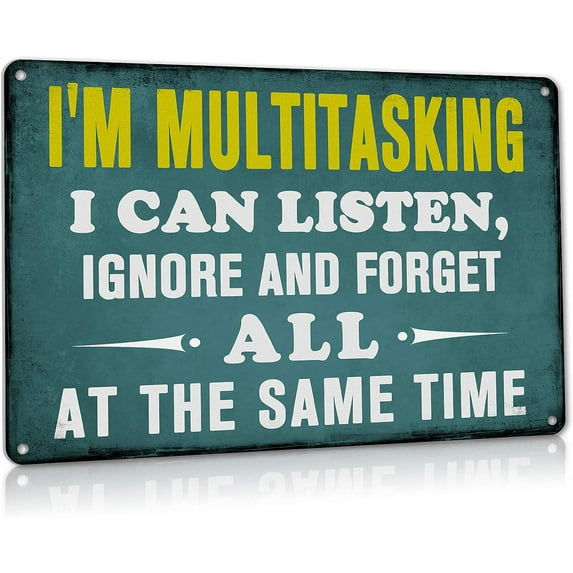 Funny Sarcastic Metal Tin Sign, Vintage Man Cave Decor, Home Wall Decorations 12X8 Inch Aluminum