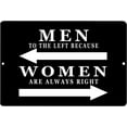 thumbnail image 1 of Funny Sarcastic Metal Tin Sign Wall Decor Man Cave Bar For Women Are Always Right, 1 of 5