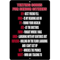 Funny Sarcastic Metal Tin Sign Wall Decor Man Cave Bar Retirement Birthday Gift Senior Text Codes