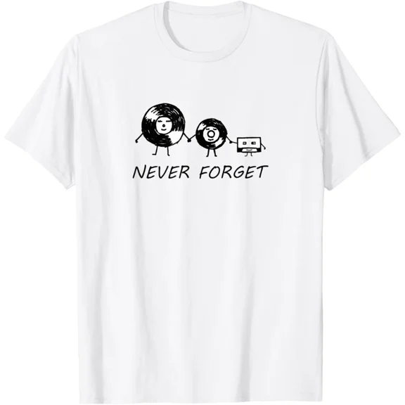 Funny Sarcastic Never Forget Music Graphic Novelty Cotton Unisex T-Shirt, up to size 5XL