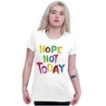 thumbnail image 1 of Funny Sarcastic Nope Not Today Womens Slim Fit Graphic Tee Brisco Brands S, 1 of 5