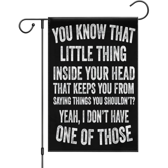 Funny Sarcastic Quote Garden Flag, Not My Problem Saying, Welcome Front Yard or Patio Decor, 12 x 18 Inch