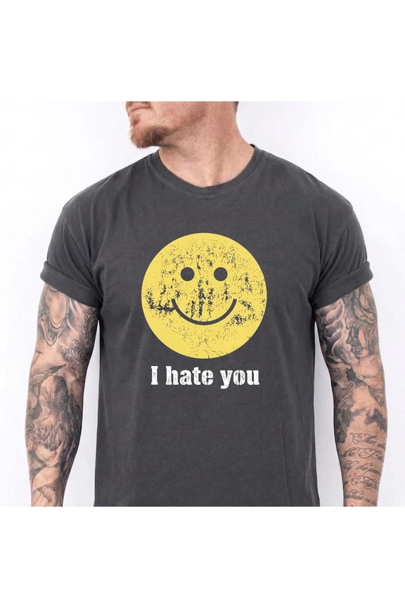 Funny Sarcastic Smiley Face Graphic Tee - I passion You T-Shirt in Comfort Colors for Casual Wear