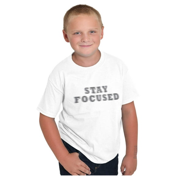 Funny Sarcastic Stay Focused Joke Crewneck T Shirts Boy Girl Teen Brisco Brands S