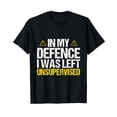 thumbnail image 1 of Funny Sarcastic Warning Text T-Shirt for Unsupervised Humor Lovers, 1 of 5