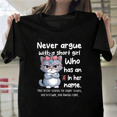 thumbnail image 1 of Funny Sassy Cat T-Shirt - Attitude Girl Graphic Tee - Cute Animal Lover Gift, up to size 3XL., 1 of 2