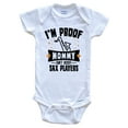 thumbnail image 1 of Funny Saxophone Baby Bodysuit - I'm Proof Mommy Can't Resist Sax Players Baby Bodysuit, 1 of 2