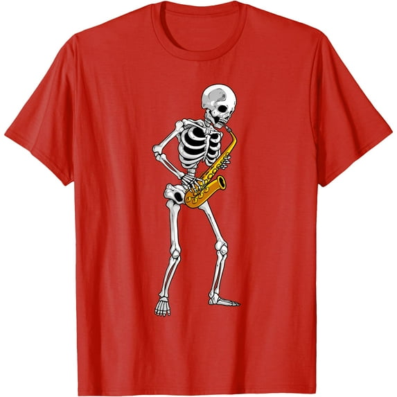 Funny Saxophone Player Sax Softstyle Unisex T-Shirt,Red Color,Size 2T