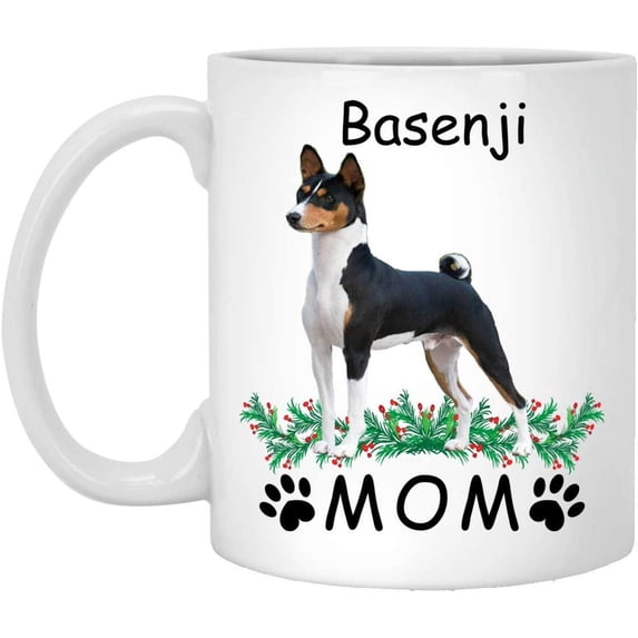 Funny Saying Basenji Tri Color Gifts For Mom Christmas 2022 Gifts White Coffee Mug White 11oz