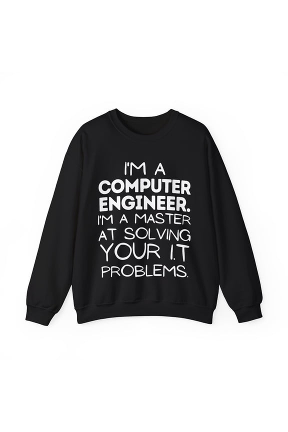 Funny Saying Computer Engineer Learning School Sarc Gildan 18000 Sweatshirt