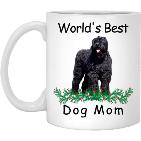 Funny Saying Gift For Pet Lovers Black Russian Terrier Black Color Cute Worlds Best Dog Mom Mug White 11oz Christmas 2022 Gifts