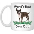 thumbnail image 1 of Funny Saying Gifts For Pet Lovers Bull Terrier White Brindle Worlds Best Dog Dad Christmas 2022 Gifts White Coffee Mug White 11oz, 1 of 5