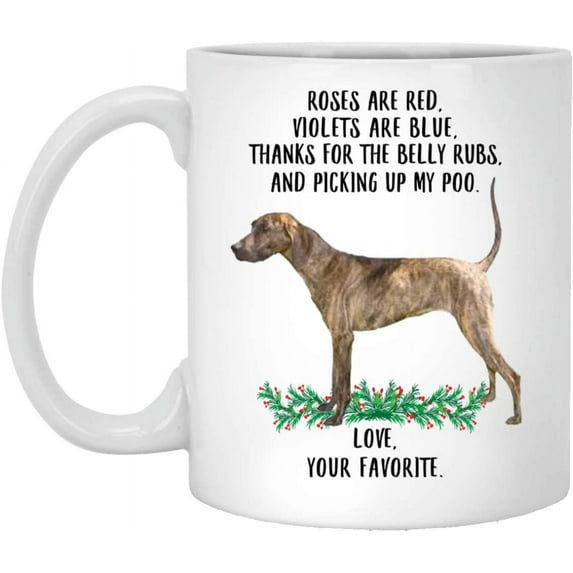 Funny Saying Gifts For Pet Lovers Plott Hound Tan Brindle Roses Are Red Violets Are Blue Dog Mug White 11oz Christmas 2022 Gifts
