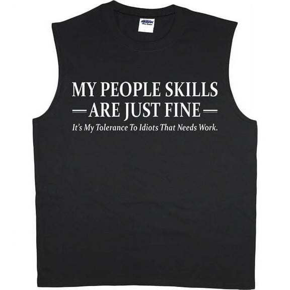 Funny Saying People Skills T-shirt Men's Muscle Tee