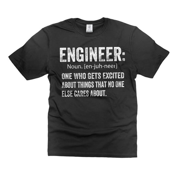 Funny Saying Shirt Men Funny Shirts Engineer Definition Shirt Engineer Gifts Engineer Birthday Tee (5X-Large Black)