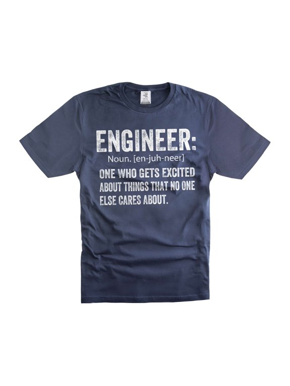 Funny Saying Shirt Men Funny Shirts Engineer Definition Shirt Engineer Gifts Engineer Birthday Tee (Large Navy Blue)