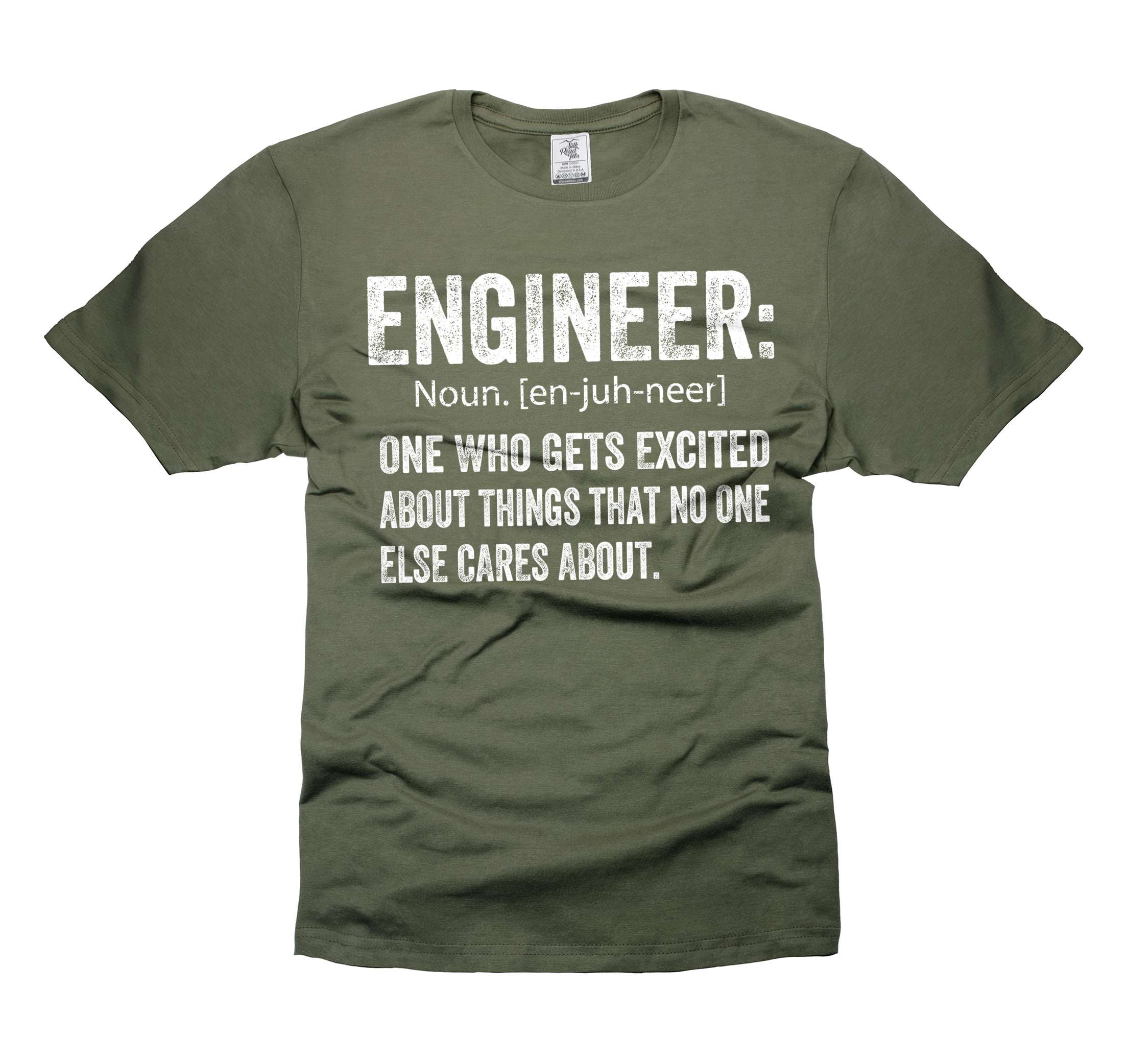 Papa Engineer T-Shirt – Funny Gift For Engineers & Dads – Silk Road Tees Cotton Shirt - View #5
