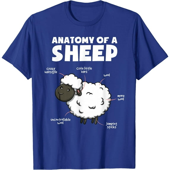 Funny Saying for Sheep Lovers and Farmers Softstyle Unisex T-Shirt,Royal Blue Color,Size M