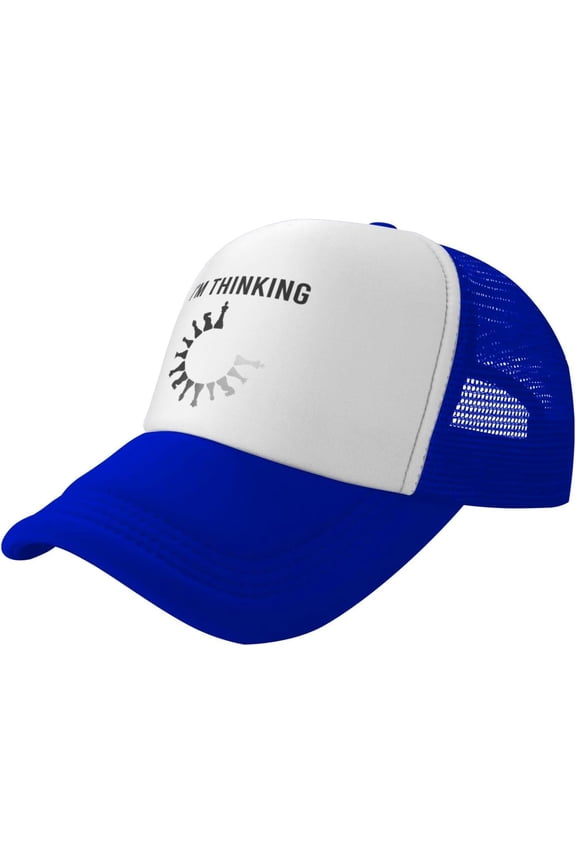 Funny Sayings I'm Thinking Chess Pieces Chess Trucker Hat Men Baseball Cap Women Cowboy hat Golf Dad Cap Black