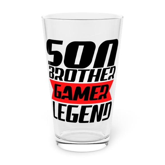 Funny Sayings Son Brother Gamer Legend Hobby Sarcasm Novelty Women Men Sayings Sacastic Mom Father Sarcasm  Pint Glass, 16oz