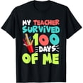thumbnail image 1 of Funny School Boys Girls Kids Gift 100 Days Of School T-Shirt, 1 of 3