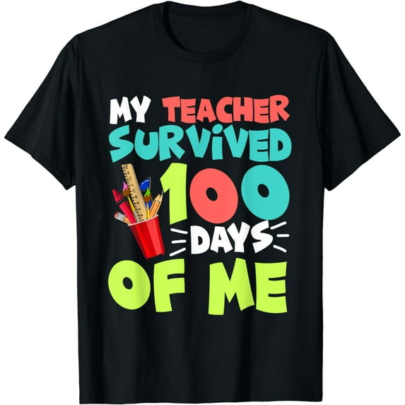 Funny School Boys Girls Kids Gift 100 Days Of School T-Shirt
