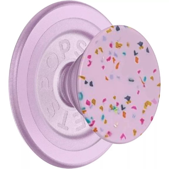 PopSockets Phone Grip for MagSafe, Magnetic Holder, Phone Stand, Pink - Circus Regrind Sugar Plum