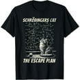 thumbnail image 1 of Funny Schrödinger's Cat Escape Plan Science Design Unisex T-Shirt for Men Women Kids Toddler,Black Color,Size 2XL, 1 of 5