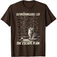 thumbnail image 1 of Funny Schrödinger's Cat Escape Plan Science Design Unisex T-Shirt for Men Women Kids Toddler,Dark Chocolate Color,Size L, 1 of 5