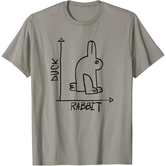 Funny Science Nerd Duck Rabbit Physics Math Geek Gift Short Sleeve T-Shirt