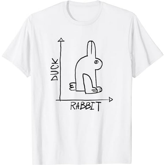 Funny Science Nerd Duck Rabbit Physics Math Geek Gift Short Sleeve T-Shirt