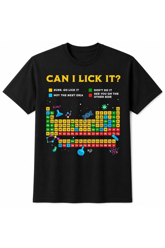 Funny Science Periodic Table Graphic T-Shirt, Unisex Classic Fit Tee