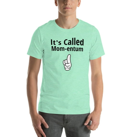 Funny Science Pun Momentum Love Mom Vintage Tee T-Shirt (Heather Mint, L)