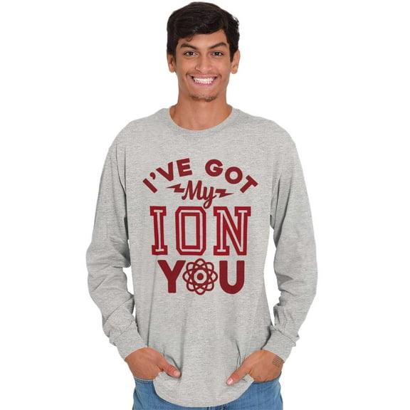 Funny Science Pun Nerdy Valentines Plus Size Long Sleeve Graphic Tee Shirt Brisco Brands 3X