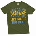 thumbnail image 1 of Funny Science T-shirt Science like magic but real nerd geek gift funny tee shirt school men's tees (X-Large Military Green), 1 of 7