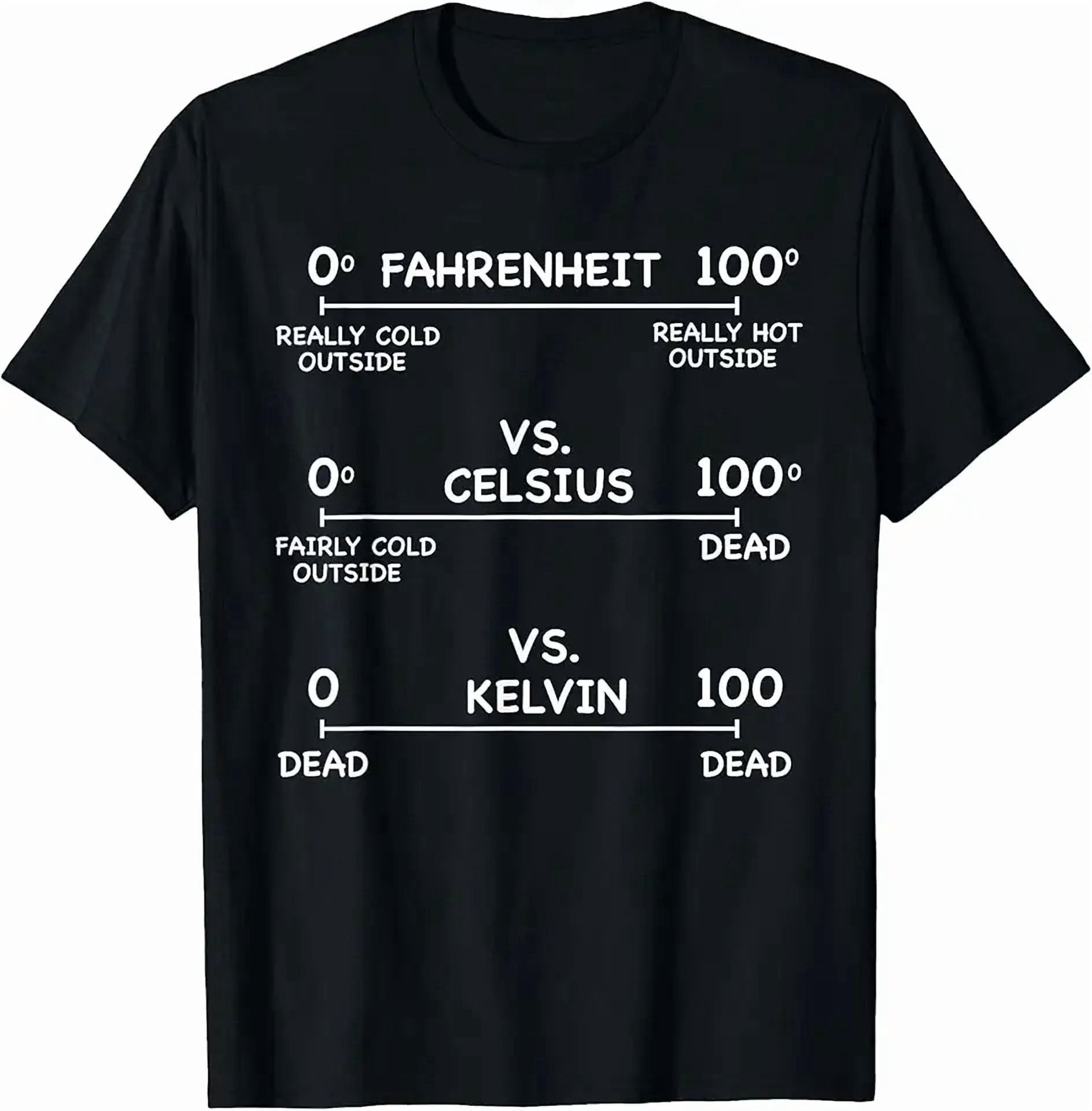 Funny Science Teacher Shirt Physics Nerd Humor Temperature Scale ...