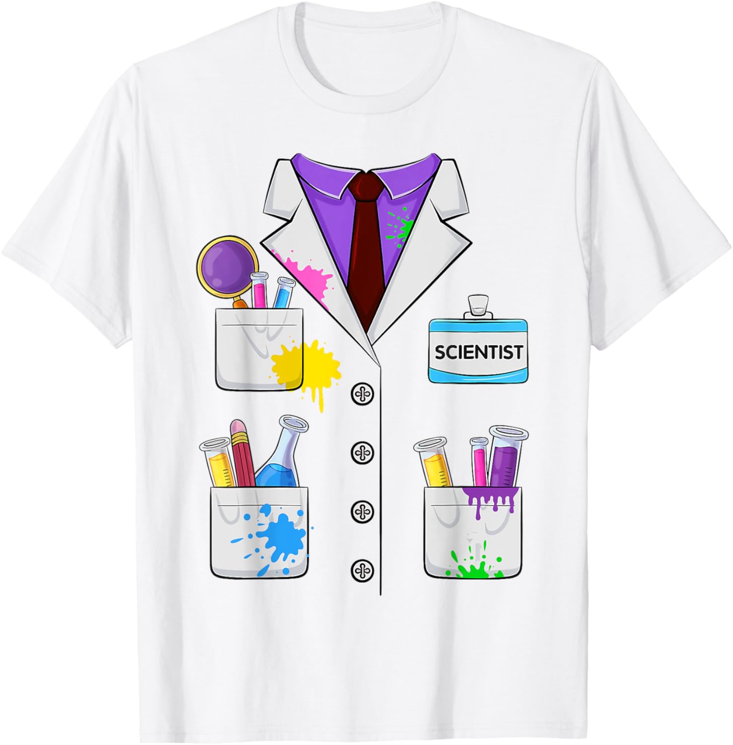 Funny Scientist DIY Costume Cosplay Halloween Costume Day TShirt