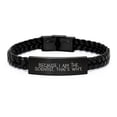 thumbnail image 1 of Funny Scientist Gifts, Interlaced Leather Bracelet with Quote, Because I Am The Scientist. That's Why., Gifts from Men to Scientist on Birthday, Unique Birthday Unique Gifts for Him, 1 of 6