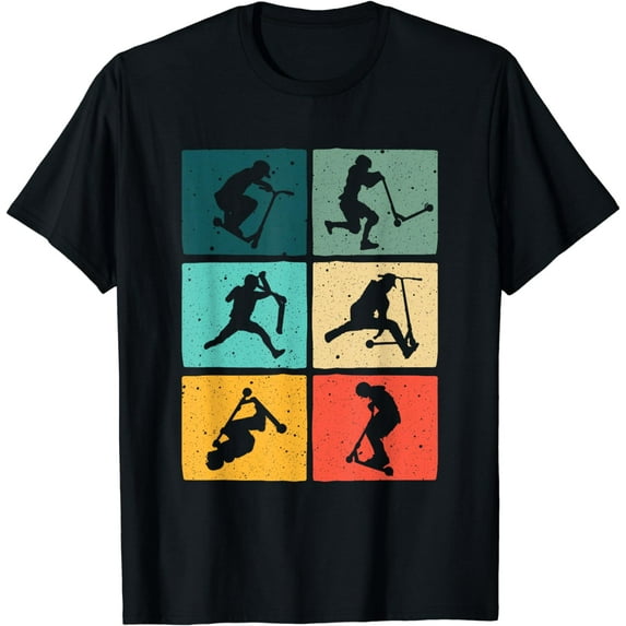 Funny Scooters Stunt Vintage Art For Men Women Best Riders T-Shirt