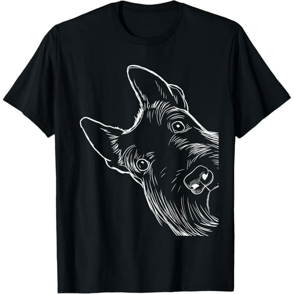 Funny Scottie Dog Scottish Terrier T-ShirtMen and women, White Black T-shirt, size: Extra large S-796XL
