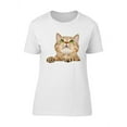 thumbnail image 1 of Funny Scottish Straight Cat T-Shirt Women -Image by Shutterstock, Female Medium, 1 of 2