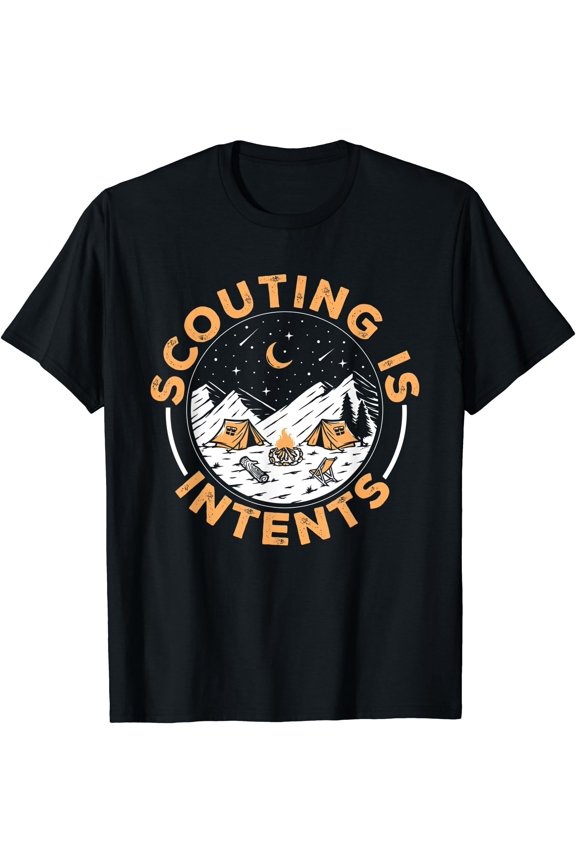 Funny Scouting Is Intents Camping T-Shirt for Outdoor Adventure Enthusiasts