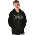 thumbnail image 1 of Funny Screaming Internally Sarcastic Zip Up Hoodie Men's Women's Brisco Brands S, 1 of 6